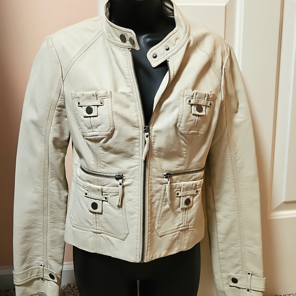 New York and Company Faux Leather Jacket